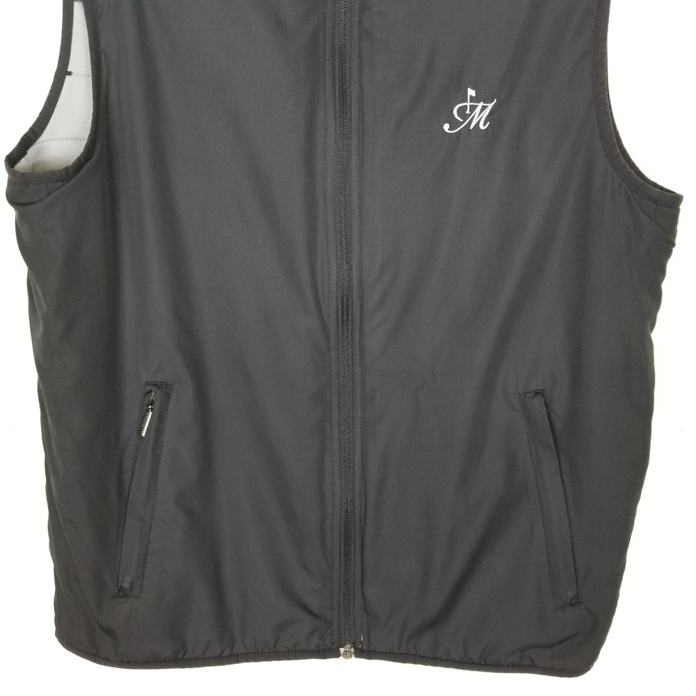 Under Armour x Masters Reversable Golf Jacket Vest Sz M Black Gray Outdoor Sport - Picture 3 of 13